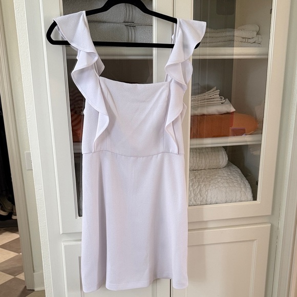 BCBGeneration White Ruffle Mini Dress - Picture 3 of 6